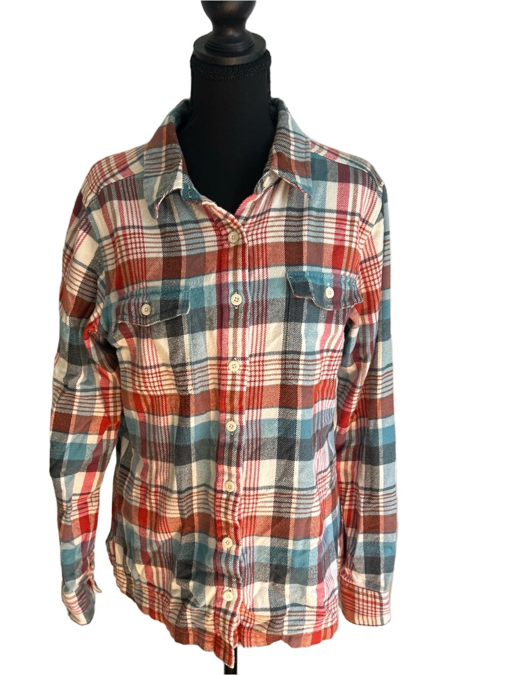 Patagonia Long-Sleeved Fjord Flannel Shirt - Size 10